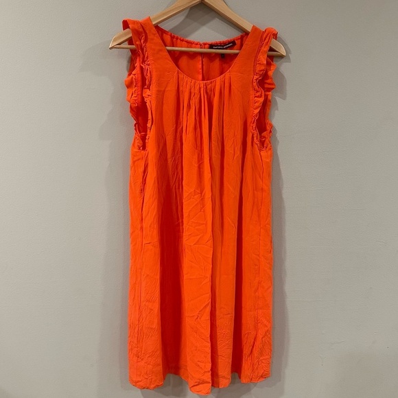 Comptoir Des Cotonniers Dresses & Skirts - Comptoir des Cotonniers Sleeveless 100% Silk Orange Shift Dress in Size 38